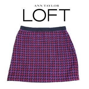 Ann Taylor LOFT | WOOL Plaid Skirt - Size 8